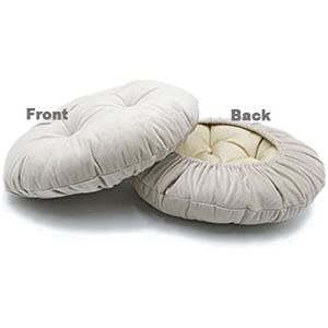 Augld Bar Stool Cushion Covers -Anti-Slip Padded Round Chiar Cushion 14" Velvet Teal - Image 3