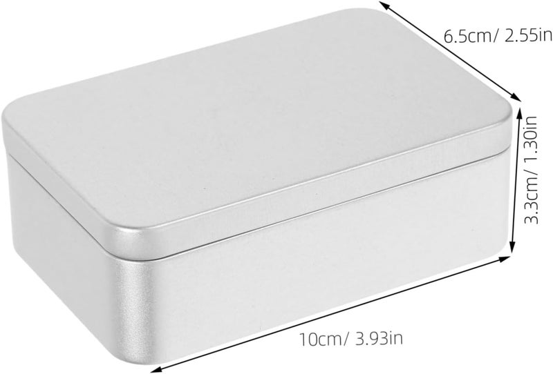 Healifty Tinplate Sewing Organizer Box Multifunctional Storage for Photos Cards Portable Tool Box for Home Office and Travel - Image 2
