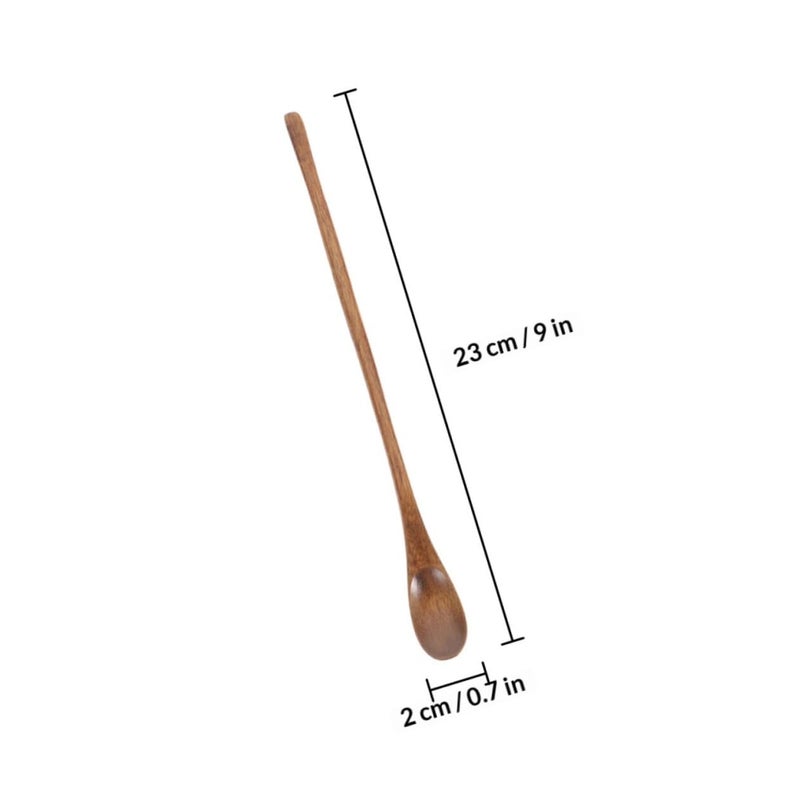 Wooden Salad Spoons Set Of 3 For Soup Dessert Honey Stirring Kitchen Utensils With Smooth Finish - Image 3