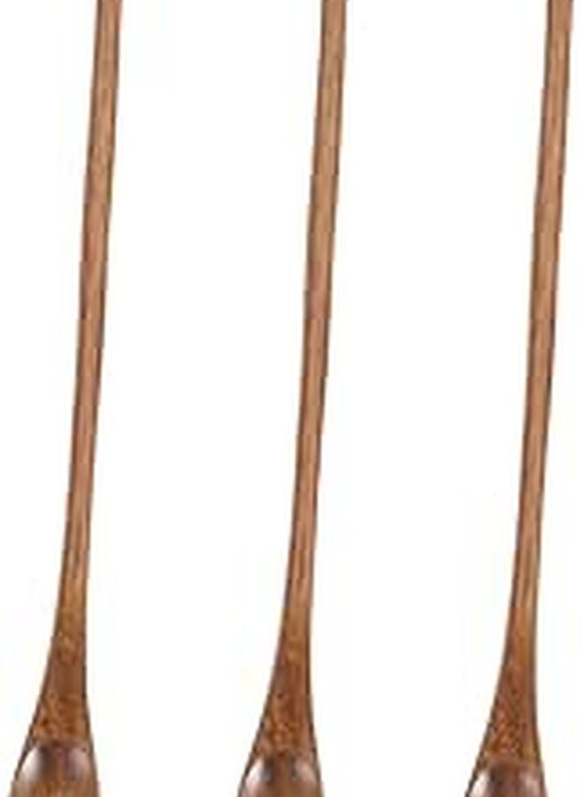 Wooden Salad Spoons Set Of 3 For Soup Dessert Honey Stirring Kitchen Utensils With Smooth Finish - Image 1