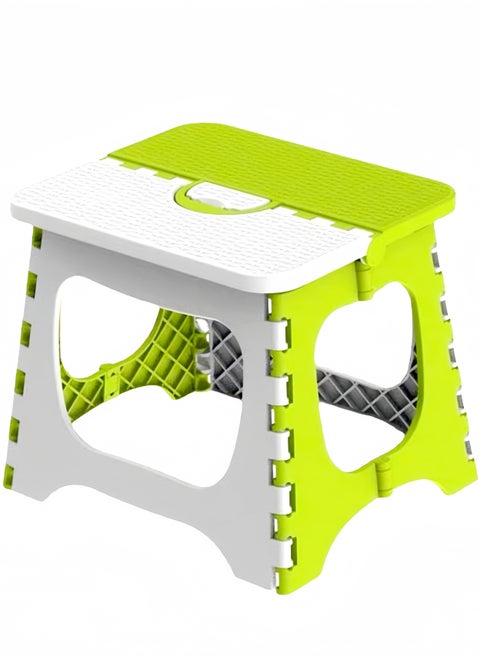 Folding small stool, portable outdoor, step stool for adults and children, with anti-slip handle for kitchen, bathroom, bedroom and travel use
