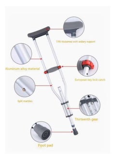 SKYLINE Adult folding crutches aluminum light and adjustable  - Image 2