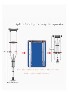 SKYLINE Adult folding crutches aluminum light and adjustable  - Image 3