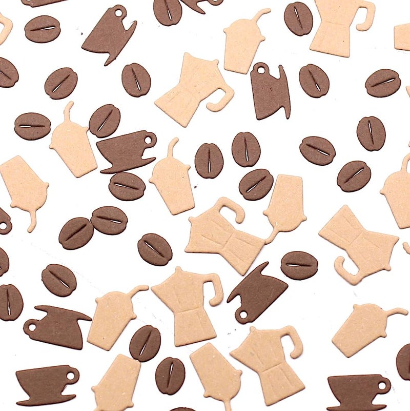 KSCRAFT Coffee Sequin Bits Metal Cutting Dies Stencils for DIY Scrapbooking Decorative Embossing DIY Paper Card