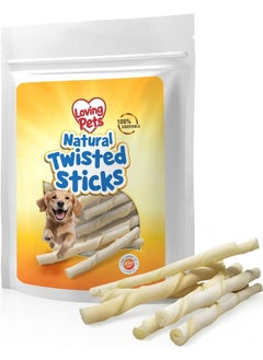 Loving Pets Dog Chew White Twisted Sticks for All Life Stages, Milk, 250G, 1 Count