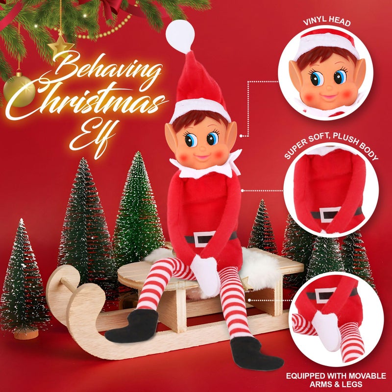 Elves Behavin Badly Christmas Elf Behaving Badly Plush Toy | Elfette Novelty Long Bendy Naughty Girl Christmas Doll | 12 Inches - Image 3