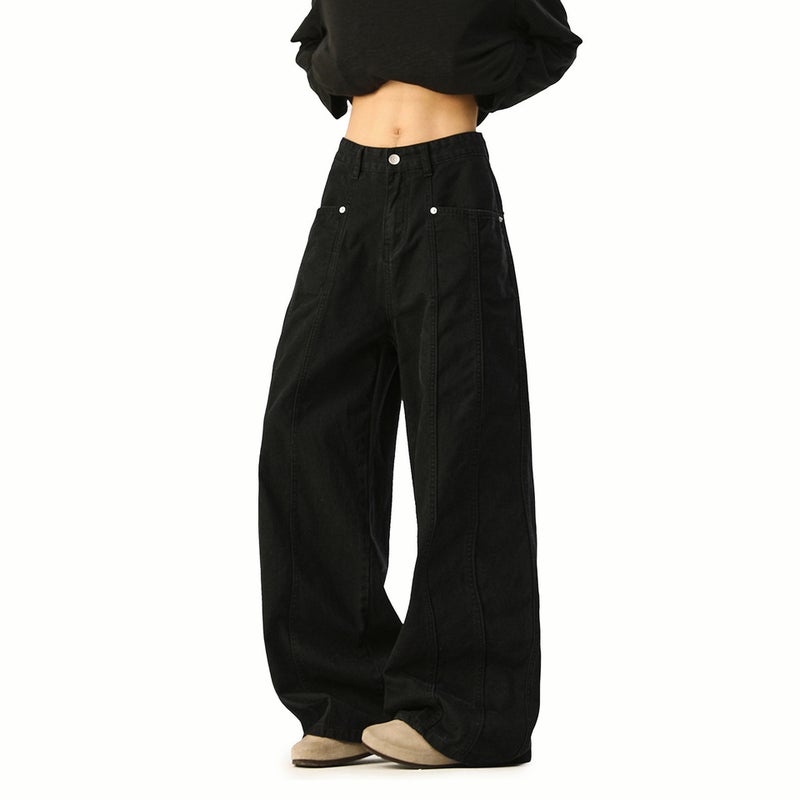 Unisex Classic Denim Jeans Loose Fit Daily Outdoor Wear - Image 3