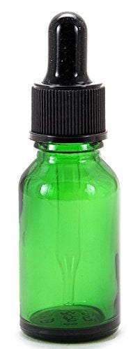 Vivaplex, 24, Green, 10 ml (1/3 oz) Glass Bottles, with Glass Eye Droppers - Image 2