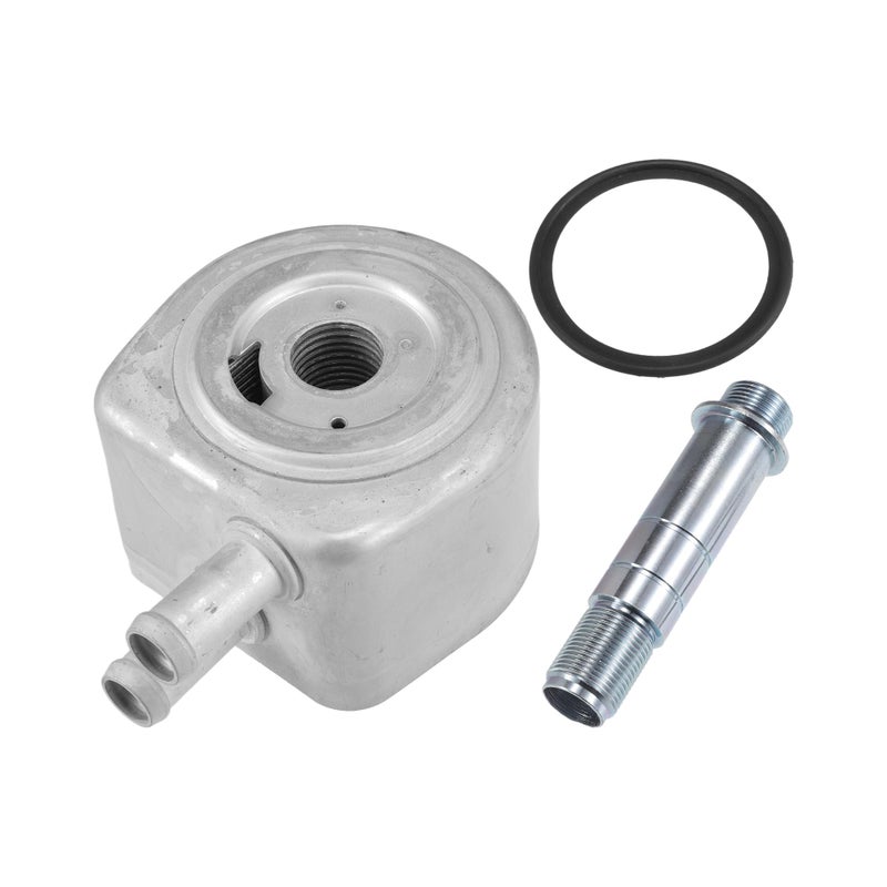 مبرد زيت المحرك INFINAUTO مع ختم O-ring وصمولة NoF7UZ6A642BA لسيارة فورد إكسبيديشن F150 F250 من سبائك الألمنيوم بلون فضي 1 قطعة