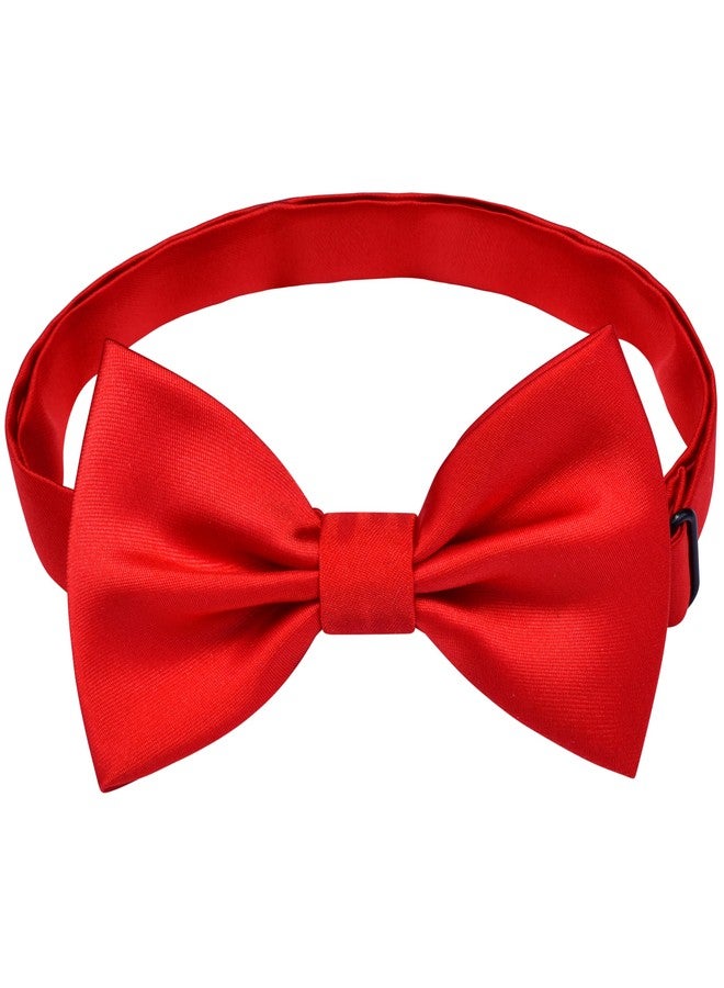 Branduce Bow Ties for Boys Pre Tied Toddler Bow Tie Adjustable Kids Bowties for Wedding Party, Red, general - Image 3