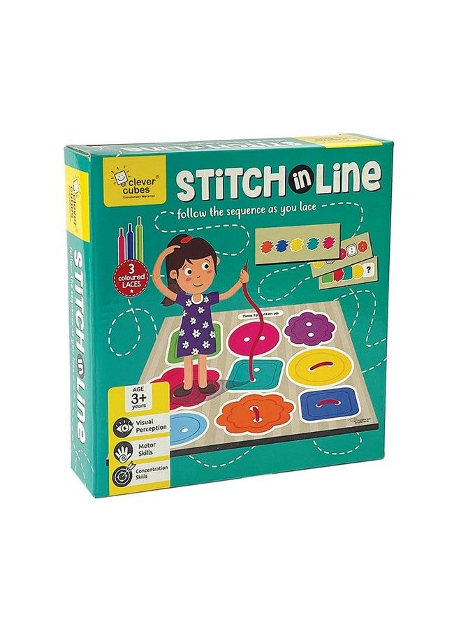 Clever Cubes Stitch in LINE, Motor Skills Games, Activity Games, Educational Games, Return Gifts for Kids, Multicolour - Image 1