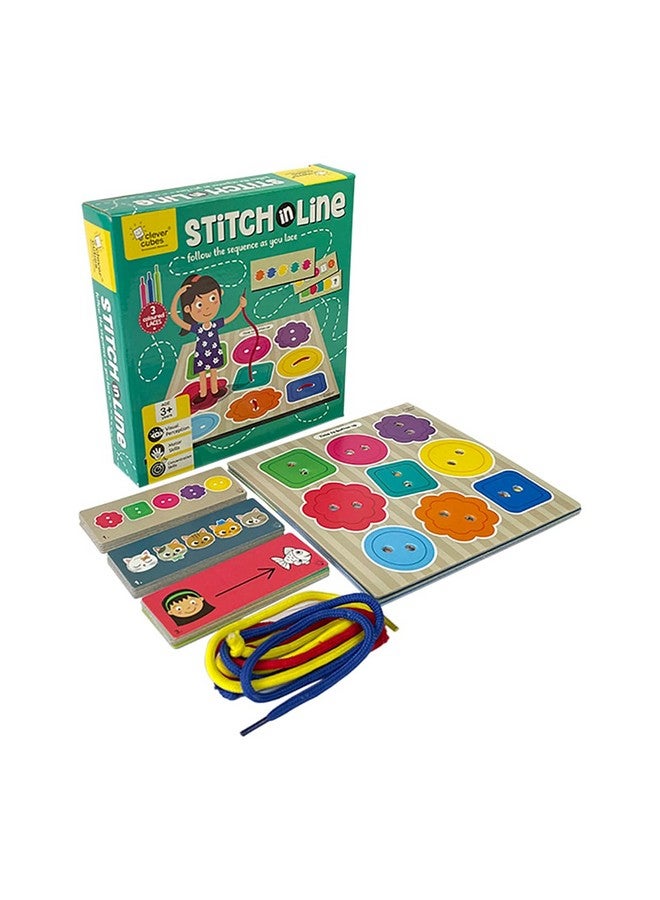 Clever Cubes Stitch in LINE, Motor Skills Games, Activity Games, Educational Games, Return Gifts for Kids, Multicolour - Image 2