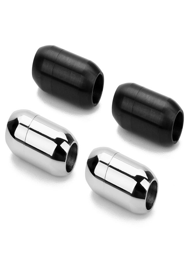 Linsoir Beads Stainless Steel Magnetic Clasp Inner Hole 3mm/4mm/5mm/6mm/8mm Glue-in Jewelry Clasp Inner Hole Size=4mm F7282BK04 - Image 4