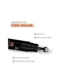The Man Company The Man Company Under Eye Gel With Cooling Massage Roller For Dark Circles, Fine Lines & Puffy Eyes with Caffeine & Hyaluronic Acid – 15gm  - Image 5