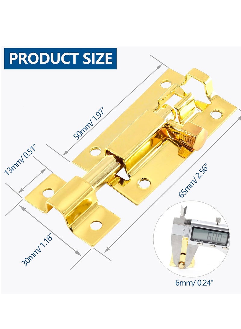 3 Packs Of Door Security Slide Latch Lock, Heavy Duty Solid Thicken Steel, Gate Barrel Bolt, Door Lock for More Security and Privacy - Image 5