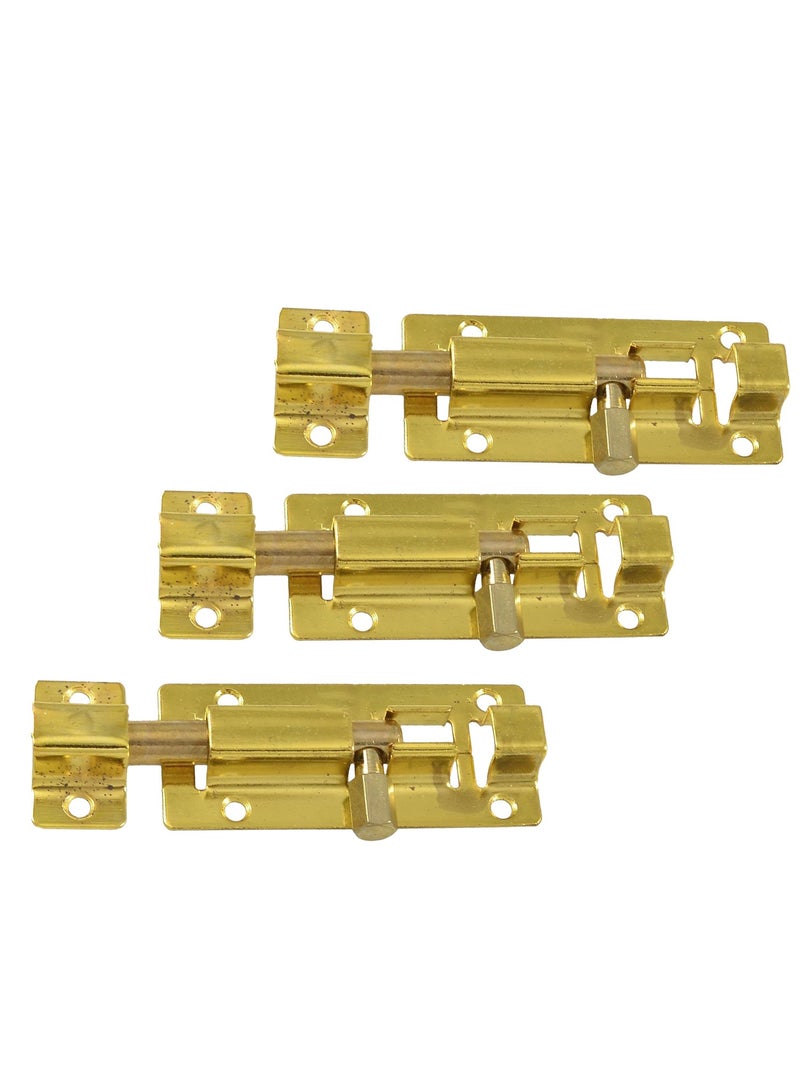 3 Packs Of Door Security Slide Latch Lock, Heavy Duty Solid Thicken Steel, Gate Barrel Bolt, Door Lock for More Security and Privacy - Image 1