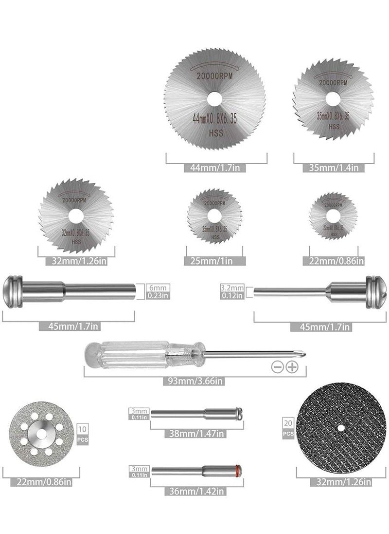 DIY Crafts DIY Crafts CTDIYHI43128 Cutting Wheel Set 18 Shank Diamond Cutting Wheel Mini HSS Saw Blades Resin Cutoff Disc Combo  - Image 2