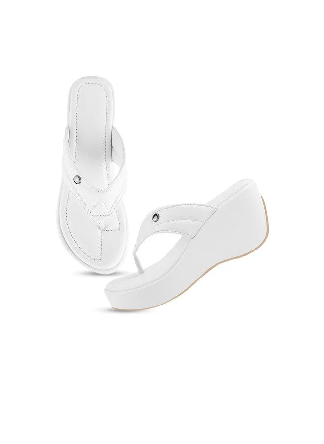 Shoetopia Shoetopia Women's Stylish & Durable Synthetic Wedge Sandals with Resin Footwear Comfort, Perfect for Casual & Dressy Occasions, Trendy Design, Adjustable Fit--