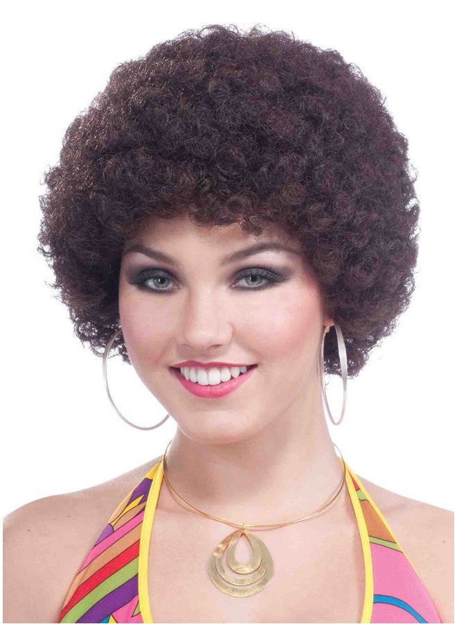 Forum Novelties Adult Afro Wig, Brown - Image 1