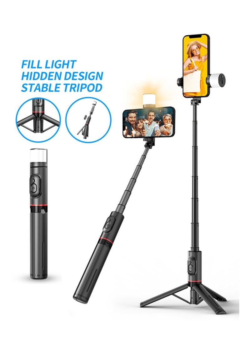 Super ZYouth - Selfie Tripod Stick with Light, Phone Holder Lightweight Tripod Stand, Remote Control Stable Stand Extendable Tripod Camera Phone Holder for Tiktok Vlog Youtuber Video Recording - Image 1