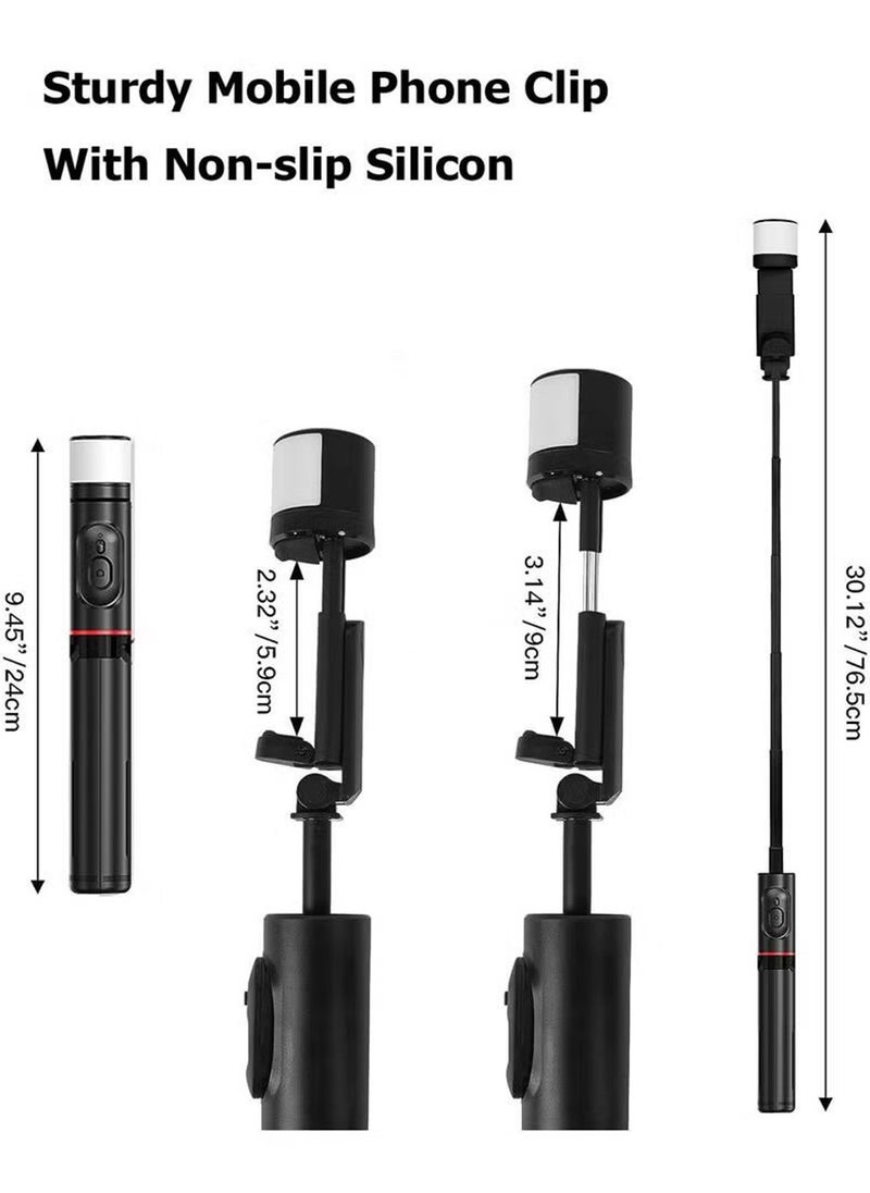 Super ZYouth - Selfie Tripod Stick with Light, Phone Holder Lightweight Tripod Stand, Remote Control Stable Stand Extendable Tripod Camera Phone Holder for Tiktok Vlog Youtuber Video Recording - Image 1