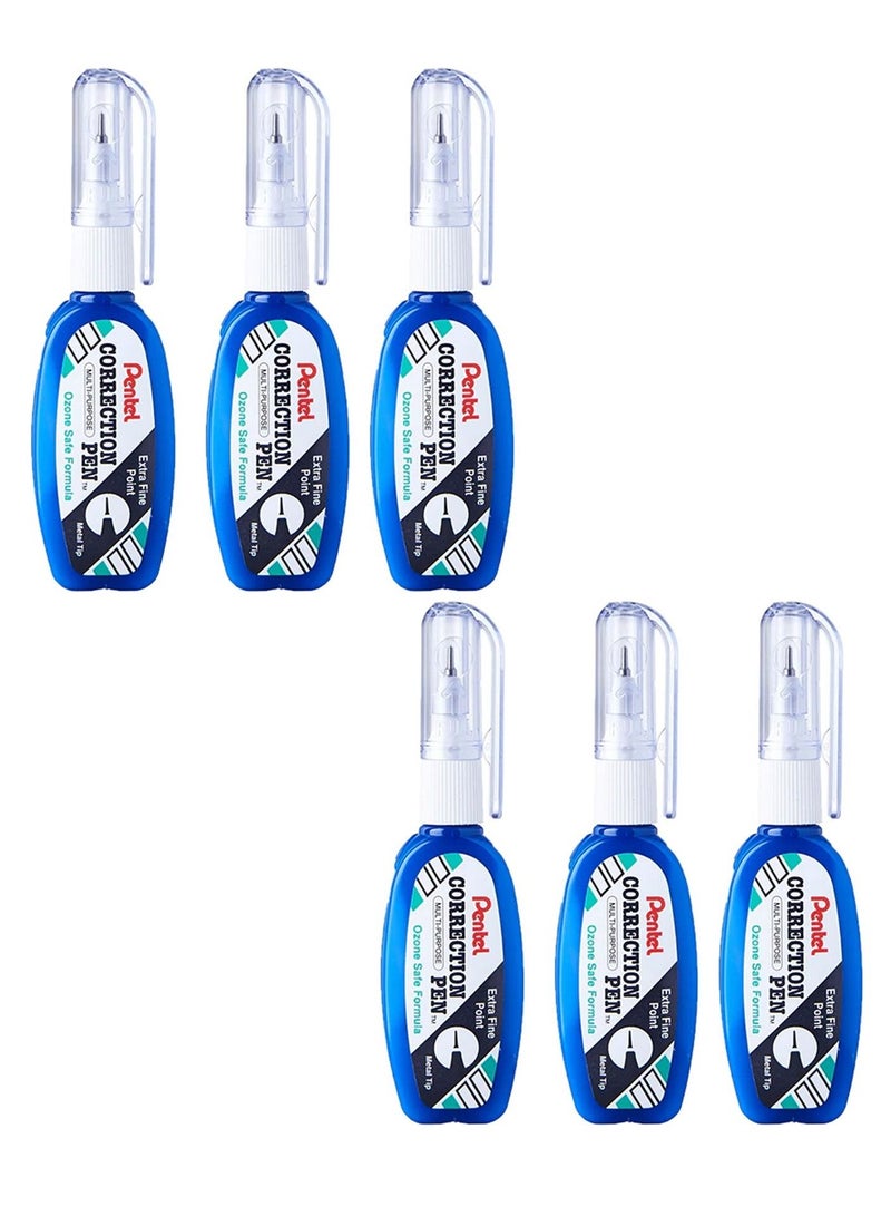 Pentel 6-Piece Correction Pen Extra Fine Point - Image 1