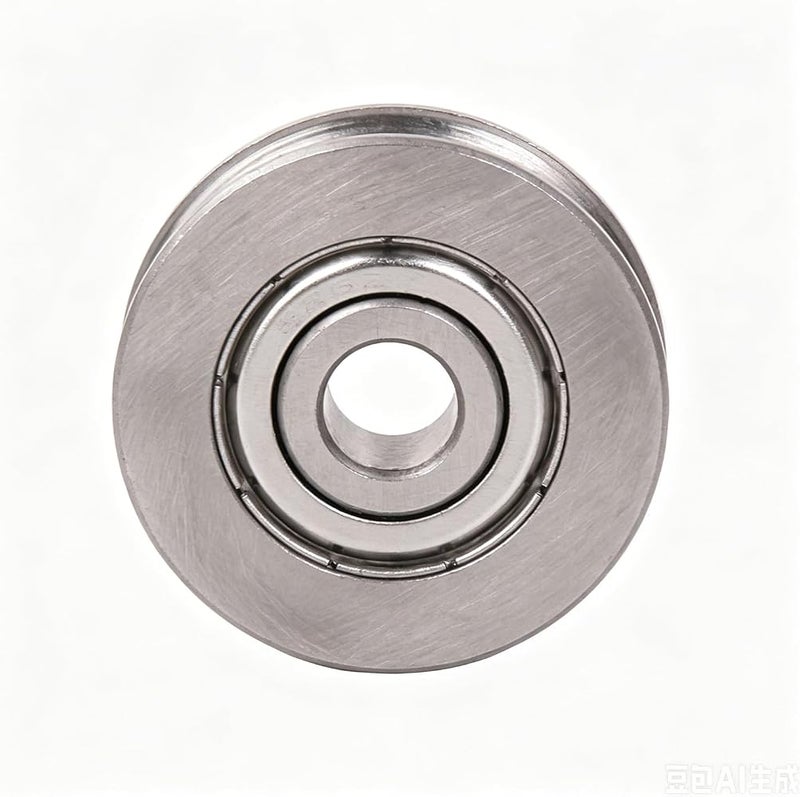 CNBTR U-Groove Pulley 6MM BORE 25MM OD 167KG Weight Capacity Ball Bearing Sheave for Track Roller (6MM BORE X 25 OD) - Image 2