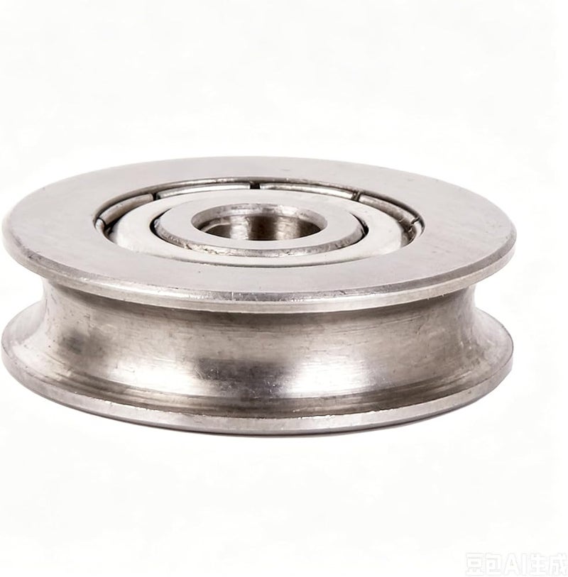 CNBTR U-Groove Pulley 6MM BORE 25MM OD 167KG Weight Capacity Ball Bearing Sheave for Track Roller (6MM BORE X 25 OD) - Image 3