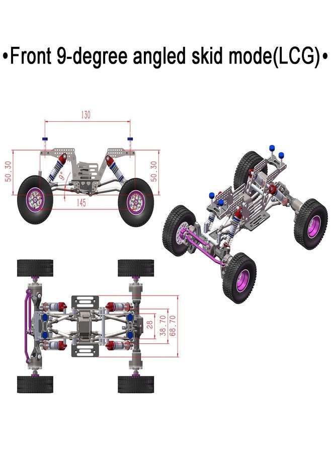 TCRC GR5 Titanium LCG Chassis Kit Frame Rail for Redcat Ascent-18 1/18 Scale RC Rock Crawler Upgrades - Image 3