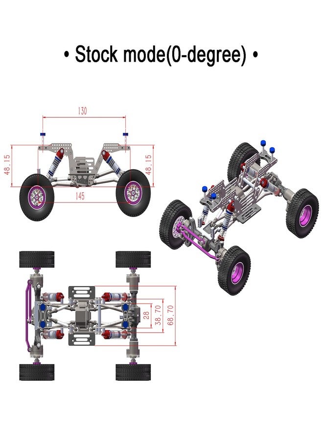 TCRC GR5 Titanium LCG Chassis Kit Frame Rail for Redcat Ascent-18 1/18 Scale RC Rock Crawler Upgrades - Image 4