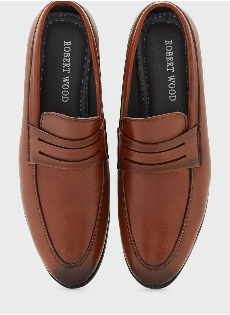 Robert Wood - Faux Leather Formal Slip Ons - Image 1