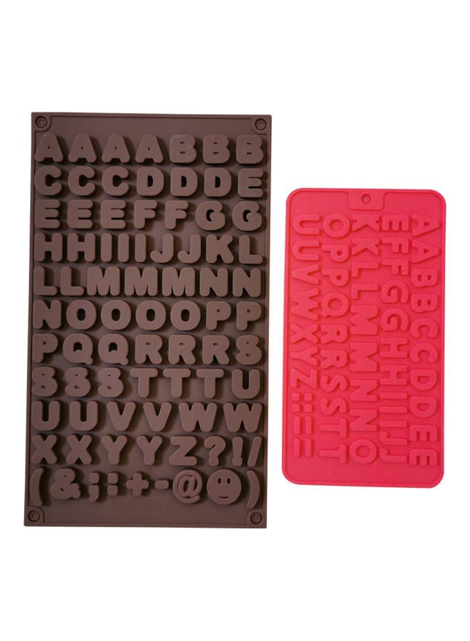 NIBEMINENT 2-Piece Alphabet Letter Shape Mold Set Multicolour 24 x 14cm - Image 1