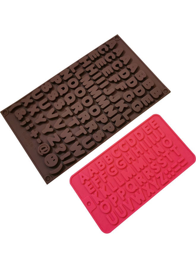 NIBEMINENT 2-Piece Alphabet Letter Shape Mold Set Multicolour 24 x 14cm - Image 2