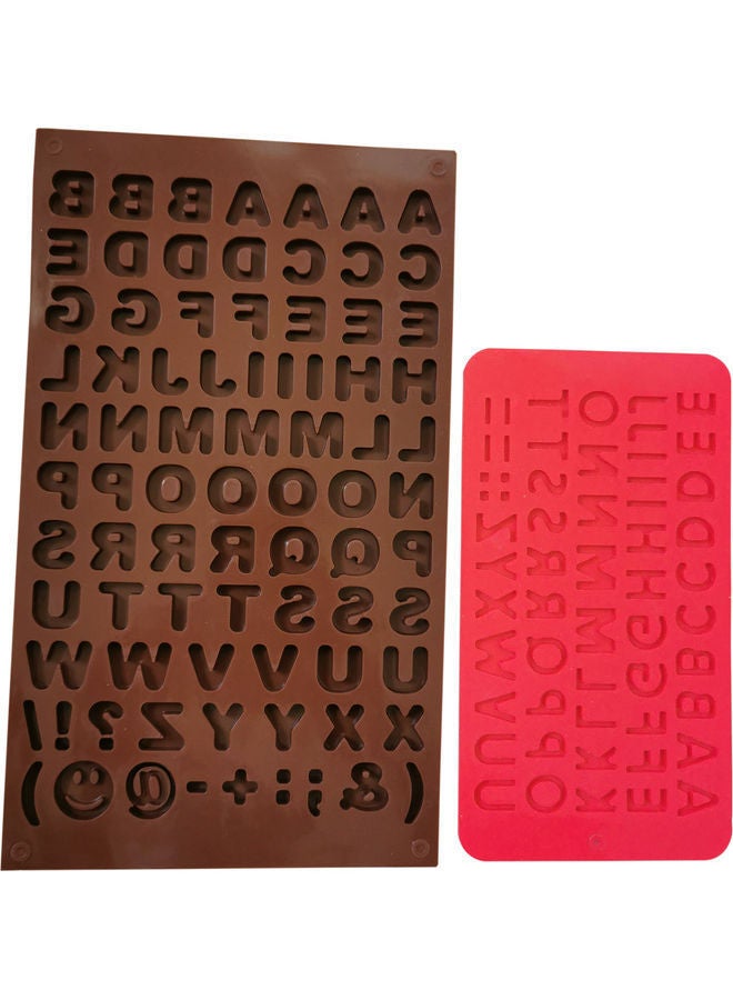 NIBEMINENT 2-Piece Alphabet Letter Shape Mold Set Multicolour 24 x 14cm - Image 3
