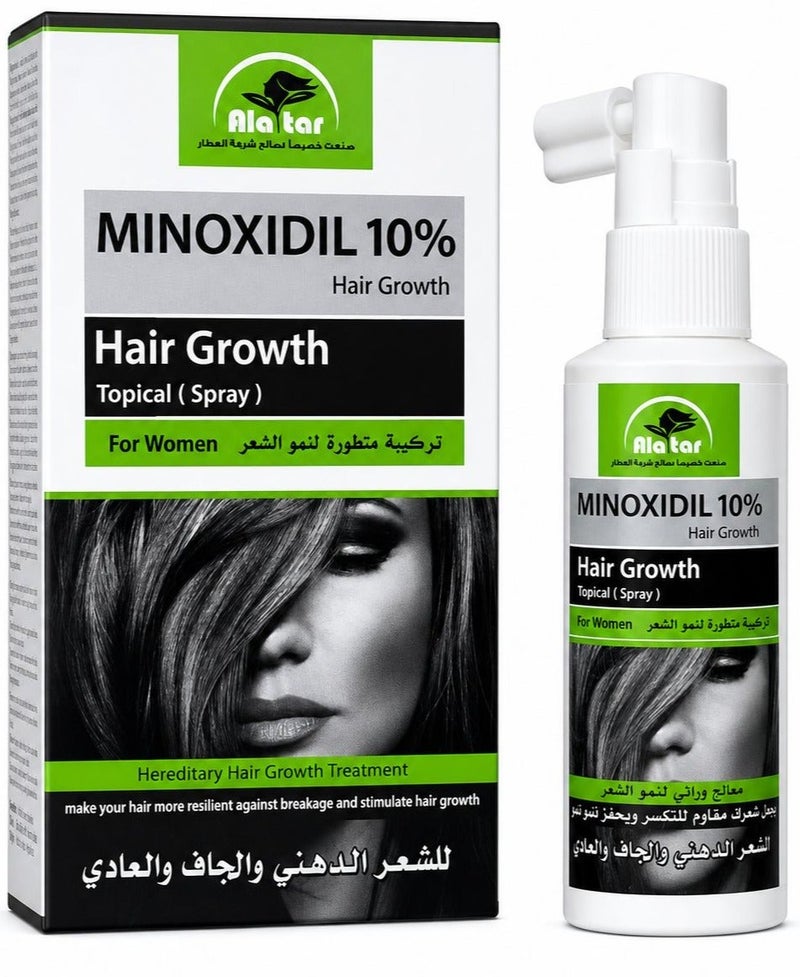 alattar Minoxidil 10 % Hair Growth Topical Hair Spray 65 ML - Image 1