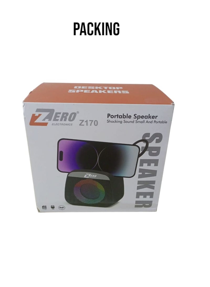 Zero - Z170 Bluetooth Speaker with RGB Lighting Supports Memory Card, Bluetooth, USB Flash and Microphone Output - Image 1