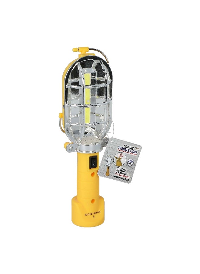 Shawshank 3W Magnetic Base Hanging Hook Rubberised Grip Cob Trouble Light Yellow 2 x 2.25 x 8.25 Inch - Image 3