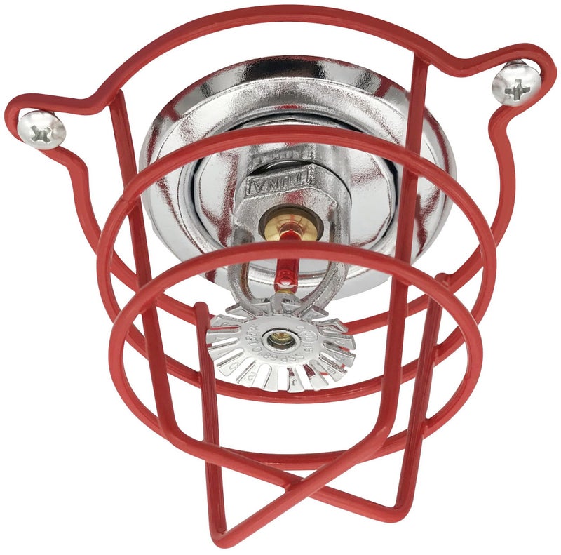 Happy Tree (2 Pack) Red Fire Sprinkler Head Guard Cage Protector Cover for Both 1/2" & 3/4" and for Protecting Flush Mount & Side Wall & Pendent Head Fire Sprinkler Covers for Ceiling - Image 3
