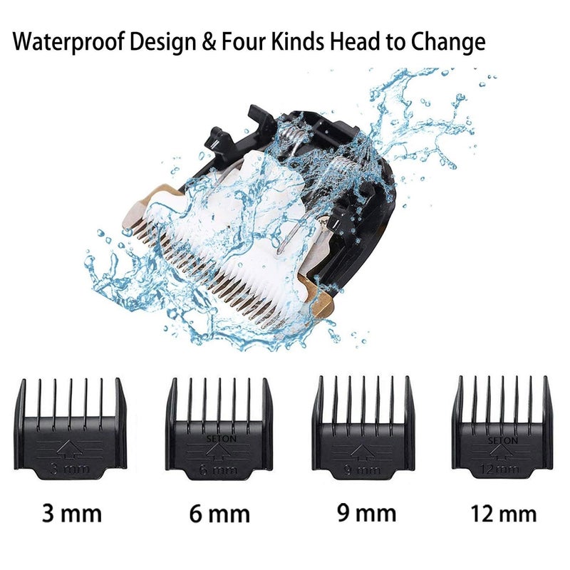 SETON Unisex Pet Clippers Set for Dogs and Cats, Low Noise Electric Trimmer with LED Light, Rechargeable and Stainless Steel Blades - Image 2