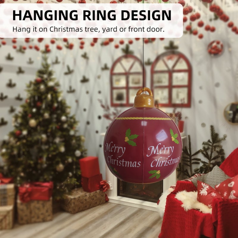 Christmas Inflatable Balloon PVC Xmas Ball Waterproof Ornament Large Size for Yard Decoration Outdoor Wedding Party Christmas New Year - Image 3