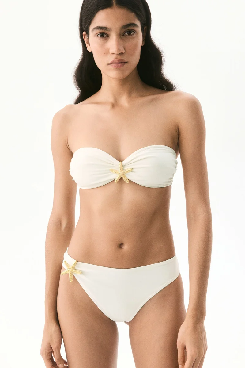 اتش اند ام بيكيني توب باندو مبطنة بتفاصيل نجم البحر