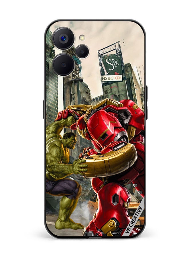 VR CREATIVE Protective Case Cover For Realme 10 5G Hulk Vs Hulkbuster Design Multicolour - Image 1