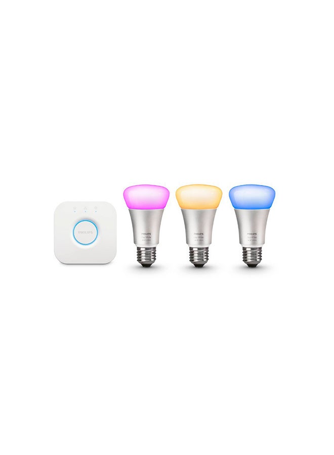 Philips Hue White And Color Ambiance Wireless Lighting 3rd Generation E27 Starter Kit Multicolour - Image 3