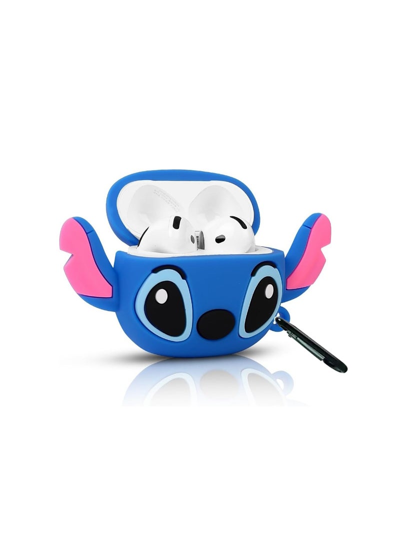 Soft Silicone Shockproof Cover, New 3D Cute Cartoon Creative Fun Case Skin with Keychain Design for AirPods Pro