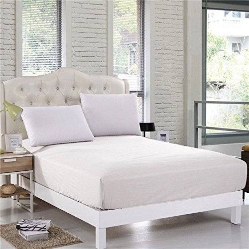 Sapphire Collection 800 Thread Count Pure Egyptian Cotton Super Soft Hotel Quality 40CM16 Inch Deep Fitted Bed Sheet Double Fitted Sheet