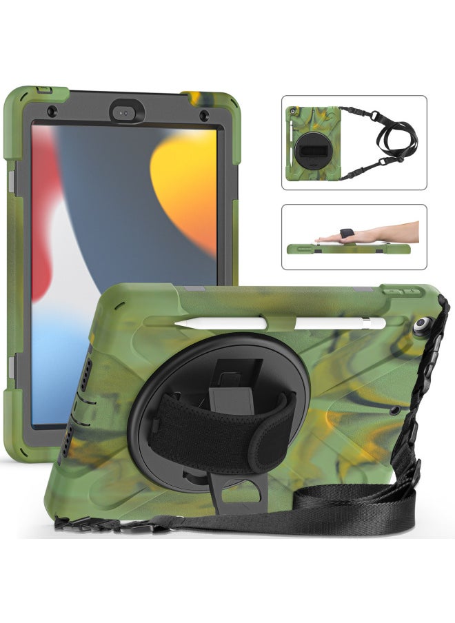 Generic - 2025 Ipad Protective Cover 10.2 Inch Silicone PC Full Package For Apple Tablet IpadAir11 Shell 10th-Color:Camouflage-Applicable Model:Ipad Mini4/5 (with Pen Tray) - Image 1