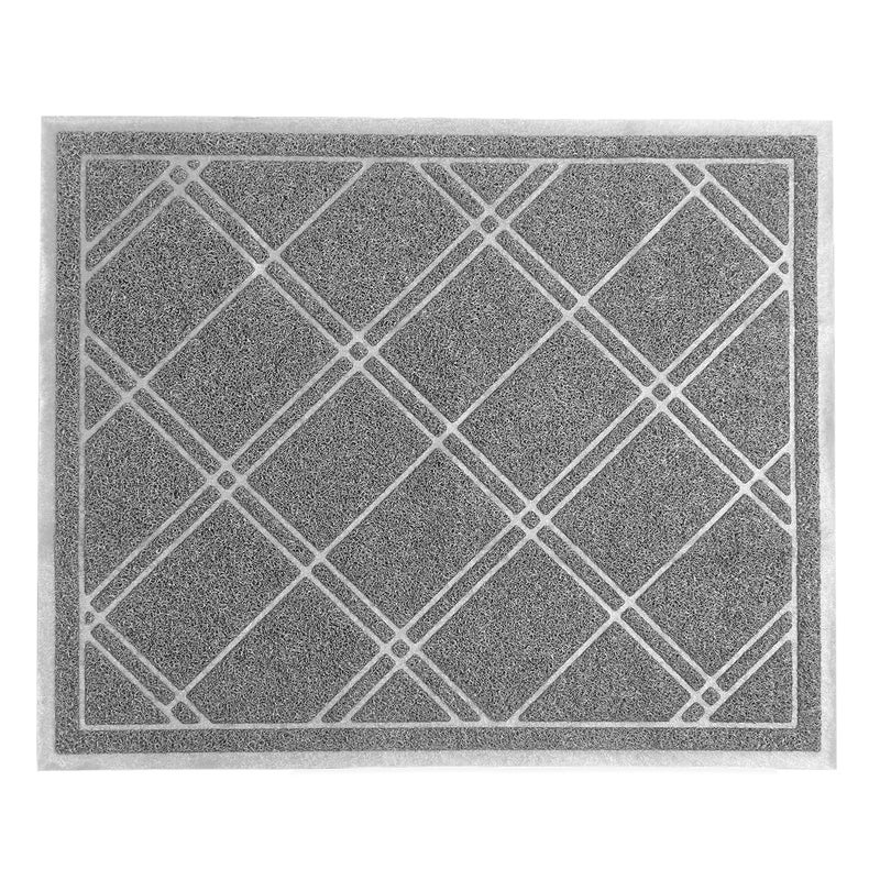 SlipToGrip Door Mat Durable Door Outdoor Mats for High Traffic Plaid Grey Mat with WaterResistant Surface Dura Loop NoSlip and EasytoClean for Indoor and Outdoor Entryway 42 x 35 Inch
