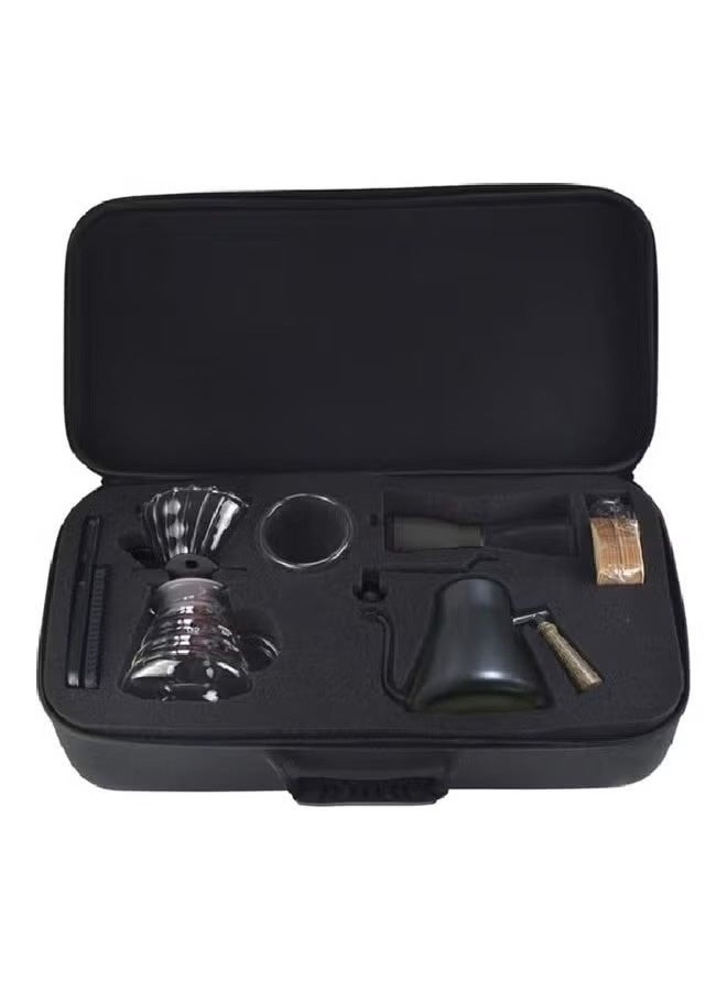 ALJUNAIFI Drip Coffee Maker Set With Travel Bag Black 7Pcs Camping Coffee Marker Coffee Machine Filter Coffee Tool Set for Outdoor Multicolour 29x58x17cm  - Image 3