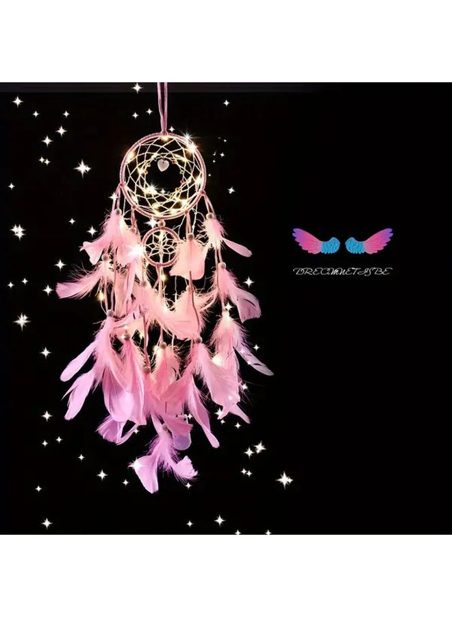 White Dream Catcher With Wind Chimes And Hanging Ornaments For Bedroom Decor - Image 5