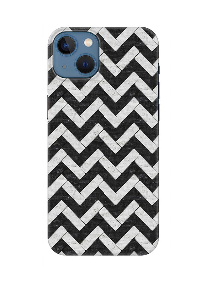 Case for Apple iPhone 14 Plus Case Slim Snap Classic Series Mobile Cover Hard PC Shield Matte Finish Print - Chevron Tiles